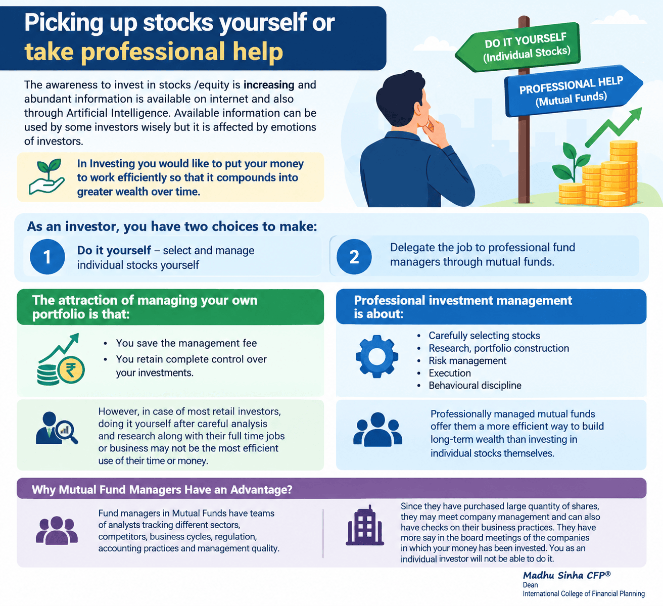 Picking up Stocks yourself or take professional help
